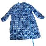 Lands' End 3/$15 LANDS’ END blue and white button front dress Photo 1