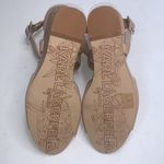 Karl Lagerfeld  Cross Strap Taupe Wedge Heel Sandals S-017 Sz 9.5 Photo 9