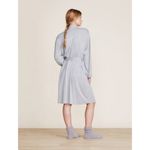 Barefoot Dreams Malibu Collection Soft Jersey Short Robe ~ Heathered Gray L NWT Photo 4