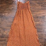 Faithfull the Brand • Fiscardo Polka Dot Midi Dress brown white linen Anthro Photo 12