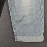Levi's  Jeans Womens 4 Blue White Pinstripe Cropped Cuffed Stretch Denim Pants Photo 2