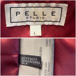 Wilsons Pelle Studio BLK SOFT Leather Mid Length Belted Minimalist Coat Capsule Black Size L Photo 10