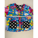 Vintage 80s Maximalist Twee Floral Sequin Polka Dot Button Photo 3