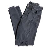 American Eagle  Ripped &‎ Destroyed High Rise Mom Jeans Size 0 Photo 4