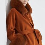 Pissenlit Wool+Cashmere, fox fur coat. S Brown Photo 1