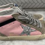 Golden Goose WM Mid Star LTD in pink leather w glitter star & black flash SZ 36 Photo 0