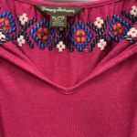 Tommy Bahama  Pink Embroidered Linen Blend Tassel Tie Cap Sleeve Coverup Size XL Photo 10