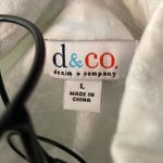 Denim and Company, ladies, white lace floral denim jacket Size L Photo 4