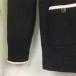 White House | Black Market Black Snap Ribbed Long Sleeve Cardigan Sweater by  S Photo 4