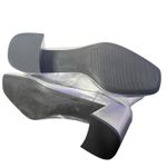 A New Day Pippa Metallic Silver Block Heel Ankle Boots Size 11 Stretch Cosplay Photo 9