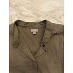 J.Jill Moss‎ Green Button Up Women's Blouse Size L Photo 2