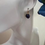 Charter Club  Gold and Blue Earrings NWT .075" Photo 0