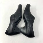 Clarks Black Leather Shootie Slip On Ankle Bootie Size 11M Mid Heel 87375 Photo 4