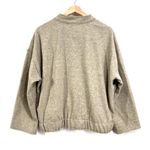 Max Studio Jacket Brush Knit Bomber Jacket Womens Large Ht Oatmeal Button Up Photo 3