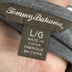 Tommy Bahama  Jersey Maxi‎ Dress Large Gray Stripe Side Slit Knit Casual Long Photo 6