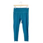 prAna  Becksa 7/8 Mirage Heather Teal High Rise Ribbed Yoga Leggings Photo 4