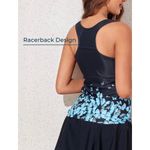 Summer Mae Floral Tankini Swimdress Tummy Control 2 Piece (128) Black Photo 4