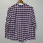 Jaclyn Smith  Button Down Shirt Blue & Purple Gingham Women’s Large L Photo 4