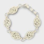 Calvin Klein Calvin Klien 36" White Studded Leather Medallion Belt Photo 0