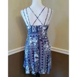 Patchwork Blue & White Paisley Boho Strappy ModCloth Sun Dress by Ripe Clothing Photo 5