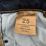 Driftwood NWOT Colette Straight Leg Floral Trim Raw Hem Jeans Size 25 Photo 11