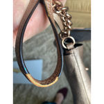 Coach Crossbody Turnlock Leather Bag Metallic Rose Gold Chain Quiet Luxury Photo 5