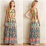 Anthropologie  Floreat Dahlia Embroidered Maxi Dress Multi Color Size 0 Photo 1