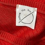 Follow The Sun  Ribbed Puff Sleeve One Shoulder Red Size S Small Photo 3