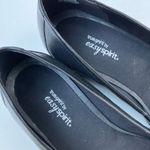 Easy Spirit  | Black Square Toe Flower Slip One Shoe Loafer Leather Womens 8.5 Photo 1