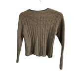 Vintage Crossing Pointe 100% Wool Brown Sweater Button up Winter Sweater Size M Photo 1