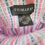 Primark NWT Off Shoulder Candy Pink Blue Pinstripe Cover Up Dress Size Small Photo 2