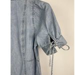 Madewell Light Blue Wash Button-Front Short Sleeve Mini Denim Dress Size 0 Photo 8