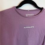Alphalete Dusty Purple Long Sleeve Cropped Tee Photo 2