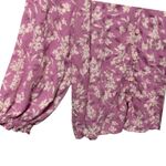 Style & Co  Women Top 2X Purple Floral Iridescent Boho‎ Peasant Cottagecore Fairy Photo 3
