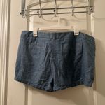 Merona  Casual Medium Wash Chino Mini Shorts Pockets Blue Women's Size 18 Photo 8