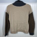 Naadam Fisherman Colorblock Cashmere‎ Wool Turtleneck Sweater size xs Gray Photo 6
