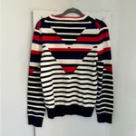 POLO RALPH LAUREN Hotel De Ralph Optic Stripe Cashmere Sweater L Red Size L Photo 3