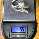 White Buffalo Turquoise Sterling Silver Feather Ring Size 10 Black Photo 8