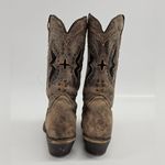 Laredo  Women's  Lucretia Brown Snip Toe Studded Snake Inlay Cow Boy Boot Size 10 Photo 5