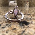 White Gold Plated Brass Created Fire Opal with cubic zirconia sz 6 Silver Photo 5