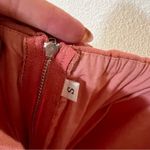 Salmon orange pink mesh ruched strapless corset top bustier SMALL Photo 6