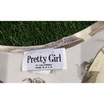 Pretty Girl Y2K Made in USA Crop Top Stretchy Polyester M 90s 2000s Clubwear Size M Photo 1