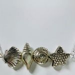 NWT Silver Seashell Bar Necklace Photo 3