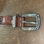 Fossil Vintage  Leather Braided Belt Women's‎ Size Medium Brown Silver Hardware Photo 8