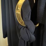 Ralph Lauren Lauren  Womens 3XL Black Label Top‎ Navy Blue 3/4 Sleeve Wrap Front Photo 6