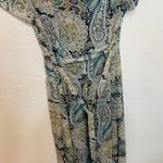 WYLDR  Paisley Printed V Neck Maxi Dress W/ Front Split Size Small Photo 6