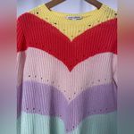 autumn cashmere 100% Pure Cashmere Color Block Sweater in Multi Size Small Photo 1