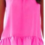 Lilly Pulitzer  Millie Hot Pink Silk High Neck Tank Top size XS Photo 0