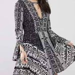 Free People Tegan Border Printed Mini Dress 4/6 Photo 10