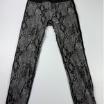 Fabletics Snakeskin Print High Waisted Athletic Leggings Black Trim Size M Photo 0